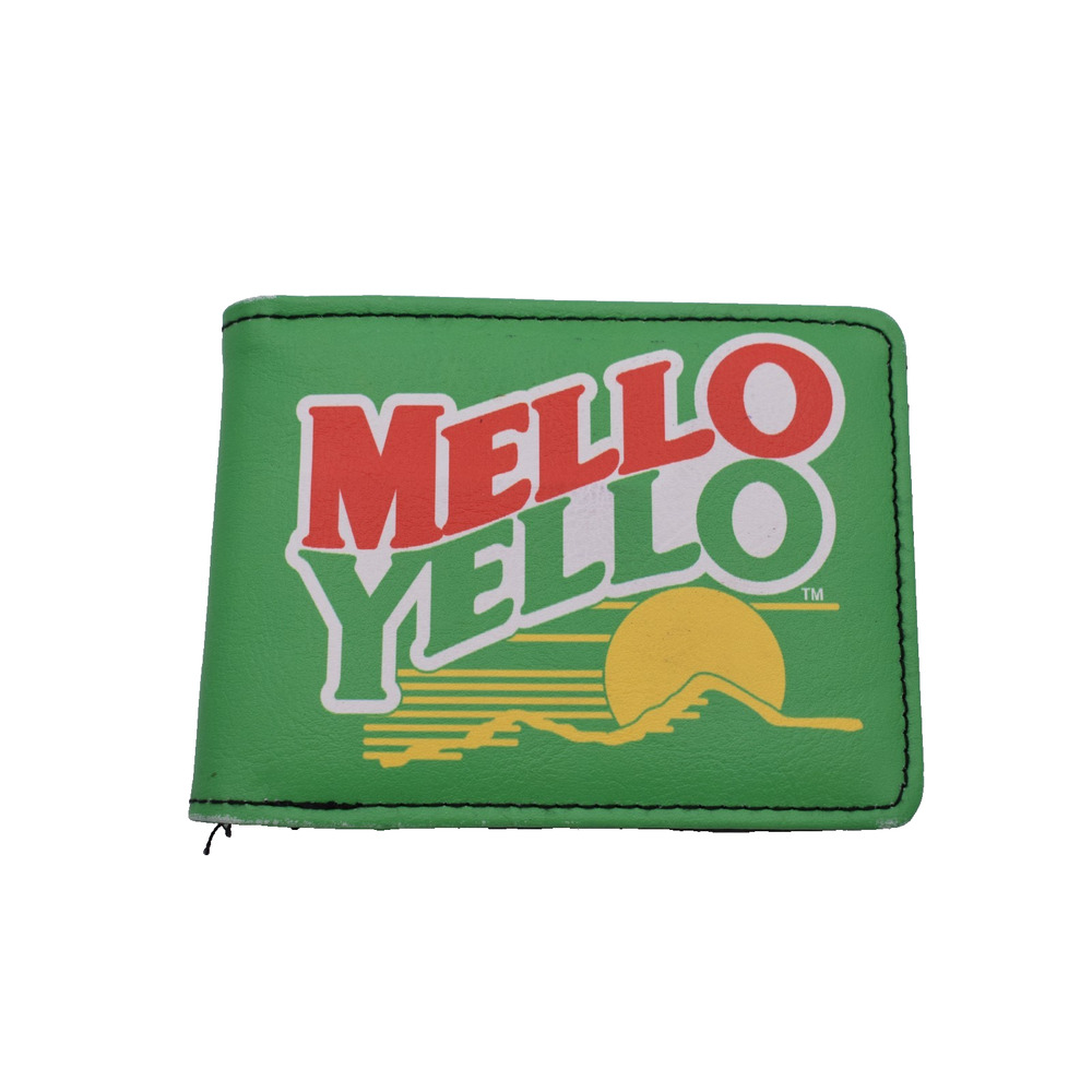 Buckle-Down MELLO YELLO Logo Green Billfold Vinyl Wallet